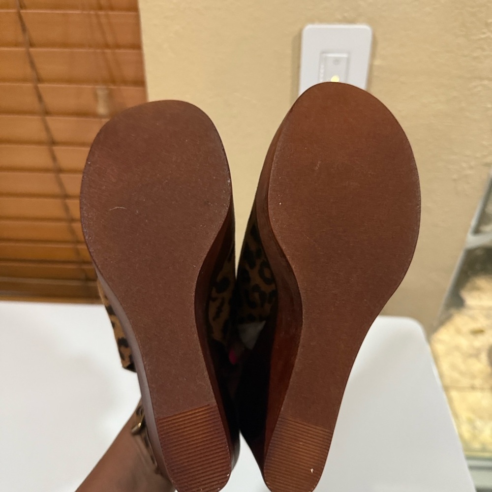 Leopard Print Open-Toe Sandals - image 3